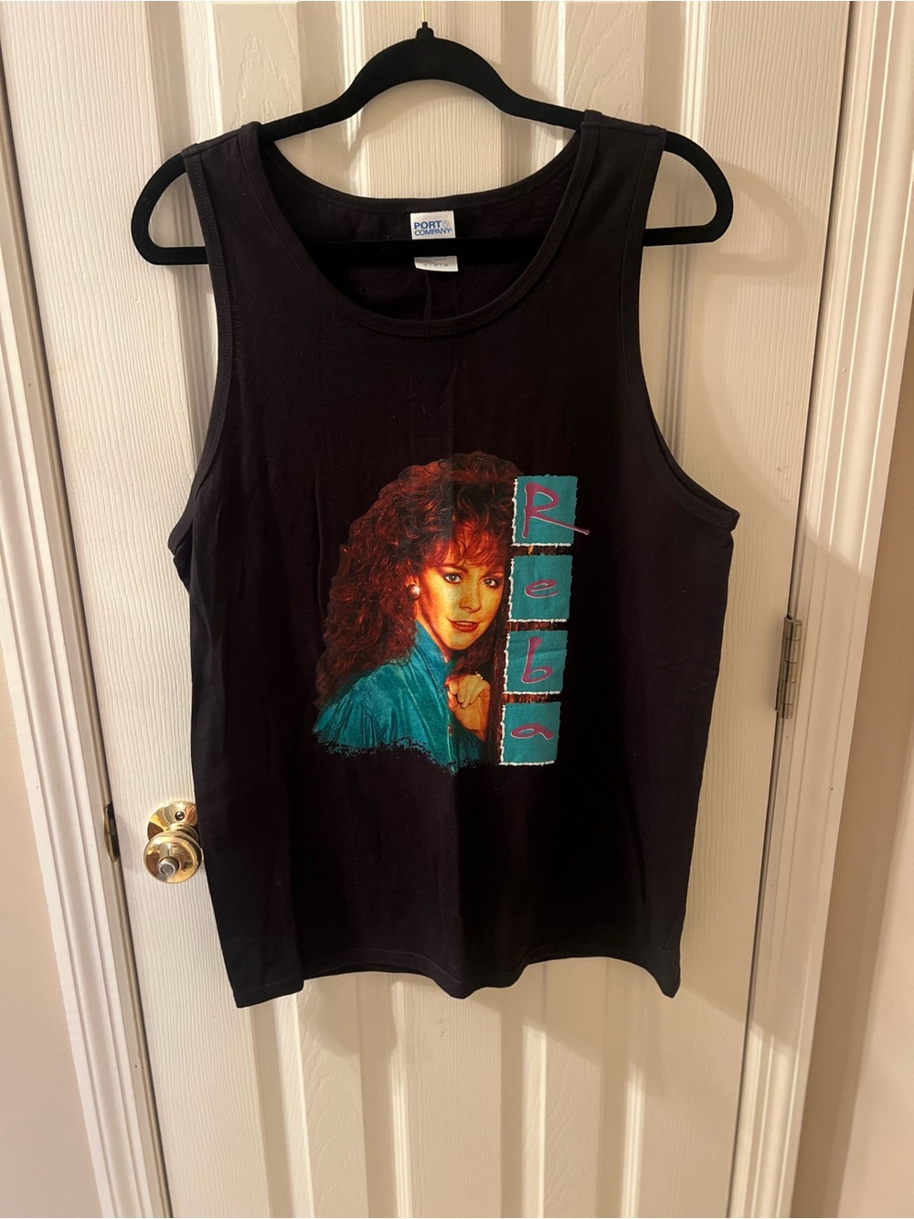 Reba Black Tank Top